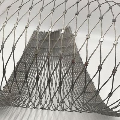 حديقة الحيوان شبكة سياج أسلاك الفولاذ المقاوم للصدأ حبل شبكة صافي قوة عالية