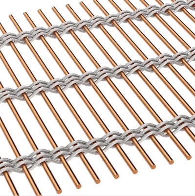 شبكة معمارية من الفولاذ المقاوم للصدأ مرنة زخرفية مخصصة لمباني المكاتب