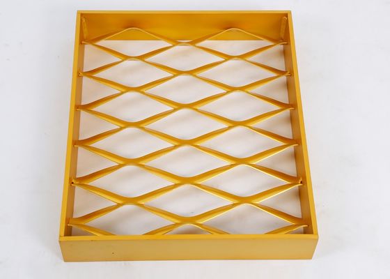 الذهبية الألومنيوم الموسعة الشبكة تغطية 3.5mm 4.0mm مع الإطار