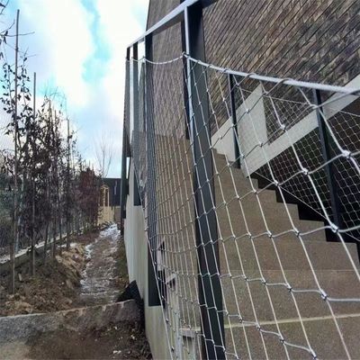 شبكة كابل من الصلب المقاوم للصدأ 304 مرنة ودائمة مع فتحة من الماس لشبكة الأمان