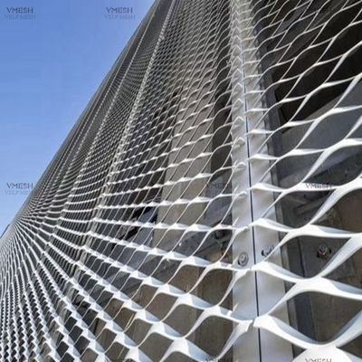 شبكة معدنية ممددة من الألومنيوم 4 × 8 أقدام نمط ماسي بفتحات صغيرة