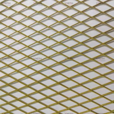 شبكة معدنية ممددة من الألومنيوم 4 × 8 أقدام نمط ماسي بفتحات صغيرة