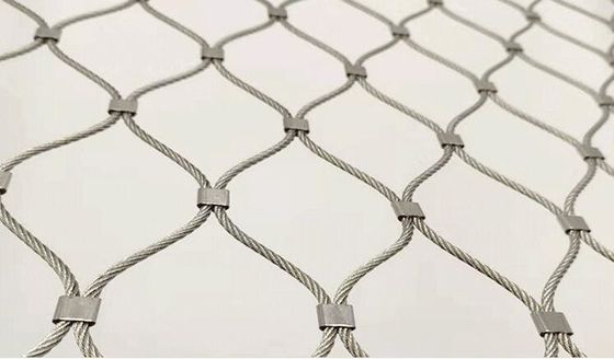 شبكة حبل من الفولاذ المقاوم للصدأ 80x80mm لأقفاص حيوانات حديقة الحيوانات