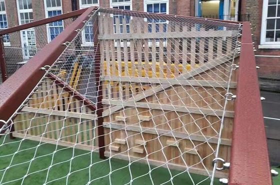 شبكة حبل من الفولاذ المقاوم للصدأ 304، شبكة أمان مرنة، شبكة حبل سلكية زخرفية بحجم مخصص للدرابزين وأقفاص الحيوانات