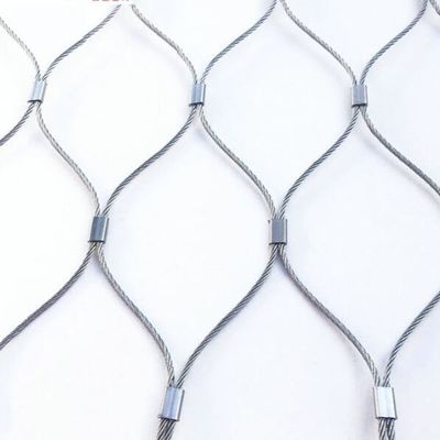 SS 304 316 شبكة حبل من الفولاذ المقاوم للصدأ لحاجز حديقة الحيوان