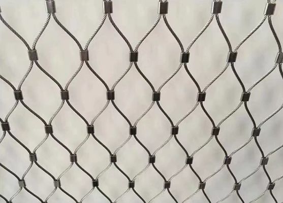 شبكة حبل سلكي من الفولاذ المقاوم للصدأ مؤكسد أسود 50x50 مم