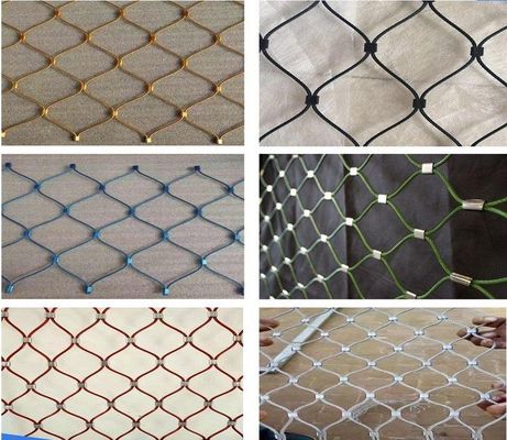 شبكة حبل من الفولاذ المقاوم للصدأ 20x20mm 304/316 لتزيين حديقة الحيوان
