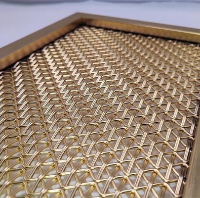 شاشة معمارية منسوجة من الفولاذ المقاوم للصدأ المصقول المزخرف لستائر غرف الديكور