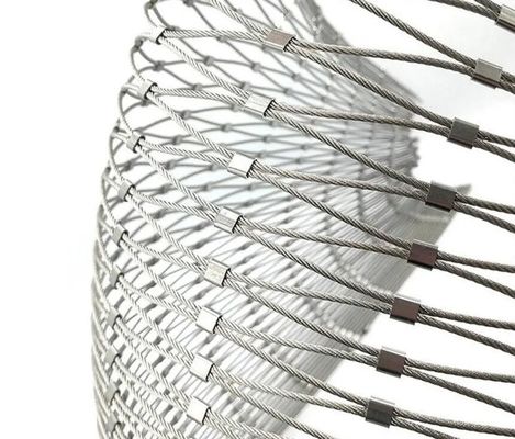 Stainless Steel Wire Protective Rope Mesh Woven Aviary Zoo Mesh Fencing