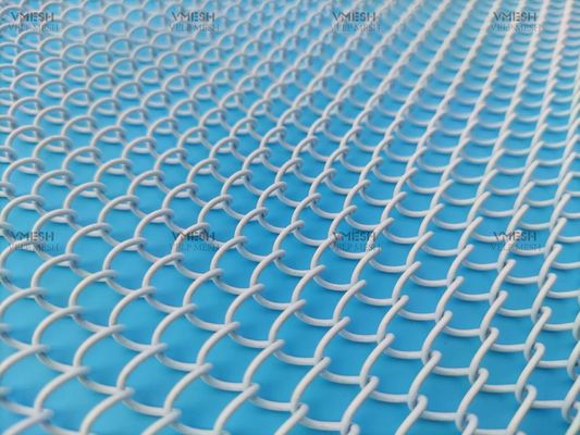 تخصيص حجم 6 * 6mm سلسلة ربط الستار المعدني في أزواج تصميم شبكة الشاشة الموقد