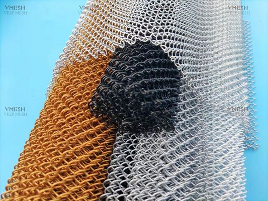 ستائر شبكية من الألومنيوم المزخرفة بسلسلة من الأسلاك المتتالية