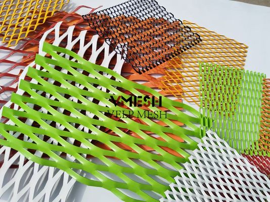PVDF الألومنيوم المتوسعة الصفيحة المعدنية 5.5mm 6.0mm الجدار تغطية واجهات تهوية
