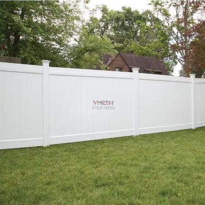 الحديقة الخارجية بيضاء PVC الفينيل البلاستيكية سد الخصوصية