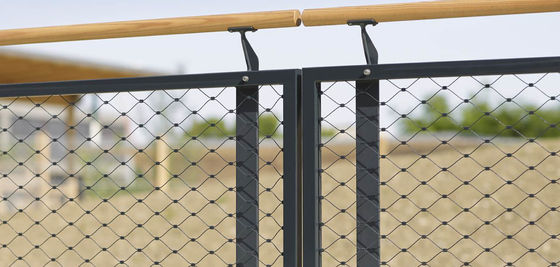 شبكة حبل الكابل الفولاذ المقاوم للصدأ للشاشة المعمارية الماسية المرنة حديقة الحيوان حاوية الحيوانات آمنة