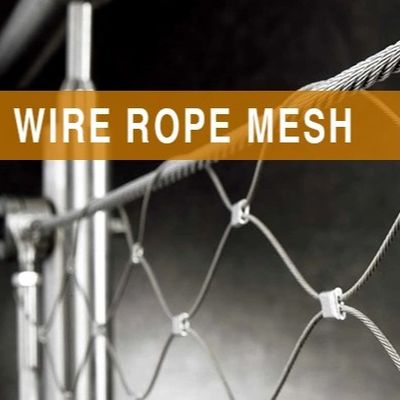 شبكة كابل سلكية من الفولاذ المقاوم للصدأ منسوجة يدويًا للزينة بقطر سلك 1.5 مم/2 مم/2.5 مم وفتحة شبكية 25*25 مم/30*30 مم/50*50 مم لشبكات الطيور وشبكات حدائق الحيوان