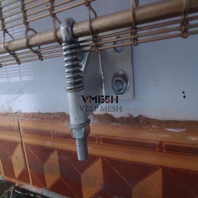 عصا الكابل الزخرفية من الفولاذ المقاوم للصدأ شبكة سلكية معدنية منسوجة للستائر الواجهة