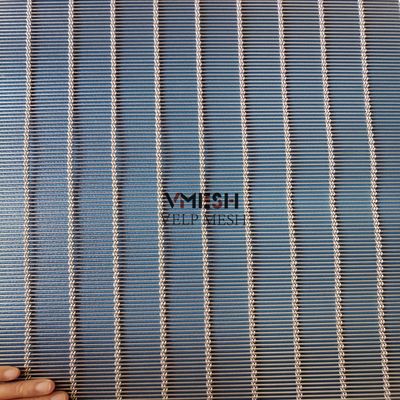 عصا الكابل الزخرفية من الفولاذ المقاوم للصدأ شبكة سلكية معدنية منسوجة للستائر الواجهة