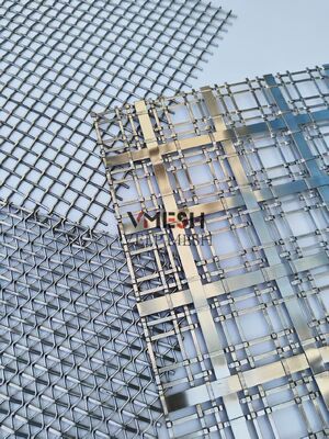 ستائر شبكية معدنية معمارية من الفولاذ المقاوم للصدأ باللون النحاسي الذهبي والبرونزي للتصميم الداخلي