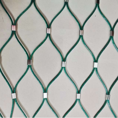 Stainless Steel Wire 7*19 Cable Net With Pvc Coated Finish Mesh For Decorative Fencing