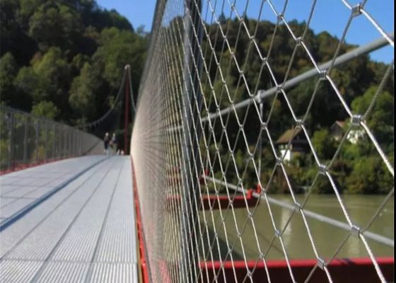 شبكة سلكية من الحبل من الفولاذ المقاوم للصدأ 3.0mm 3.2mm شبكة أمان مغلفة بـ PVDF