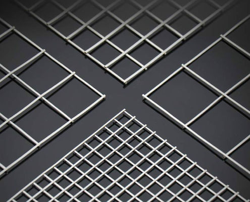 لوحات شبكة الأسلاك المصفوفة المصفوفة 25x25mm للأسوار الزخرفية
