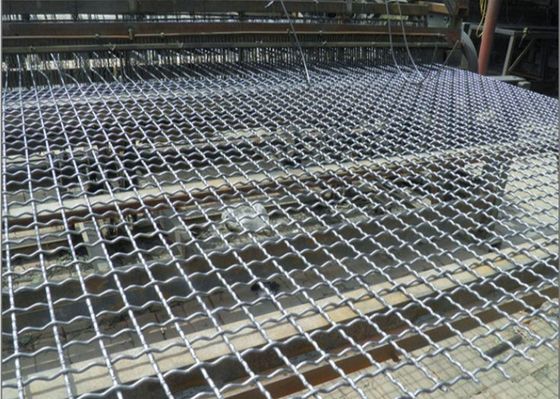 شبكة سلكية منسوجة مجعدة بقفل من الفولاذ المقاوم للصدأ 304 لشاشات التعدين
