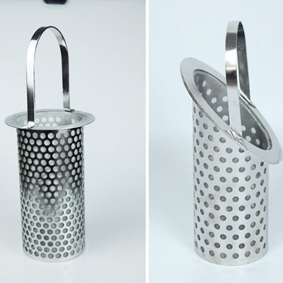 أنبوب فلتر مثقوب من الفولاذ المقاوم للصدأ مع مقبض 30mm-600mm