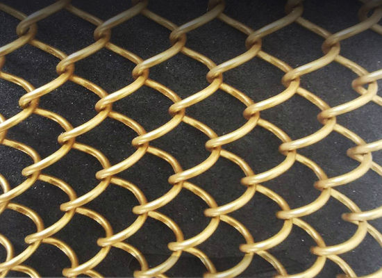 1.5 مم سلسلة ربط يطير الشاشة الزخرفية شبكة أسلاك الألمنيوم النسيج المعدني الأقمشة