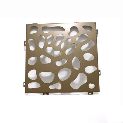 واجهات معدنية مثقبة من مادة PVDF للاستخدام الداخلي، شبكة زخرفية بحجم 1500x2500 مم