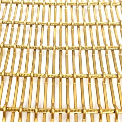 لوحة الواجهة المعدنية المصنوعة من الفولاذ المقاوم للصدأ المزخرفة بشبكة سلكية منسوجة