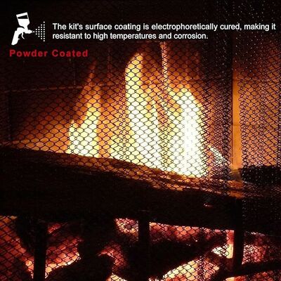 قابلة للتعديل لوحة واحدة الفضة لون الفولاذ المواد المقاومة الموقد شبكة الشاشة الستار