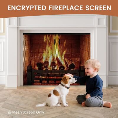 ستائر قماشية معدنية قابلة للطي متعددة الألواح لشاشة الموقد الداخلي