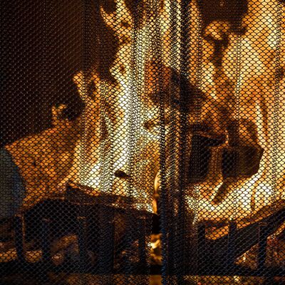 لفائف شبكية معدنية قوية لشاشة الموقد المزخرفة والسلامة