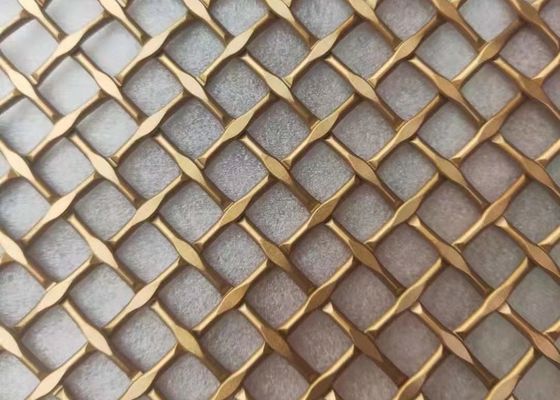 0.02-2.0mm سلك قفل معقوص شبكة معدنية معمارية النحاس والبرونز Velp