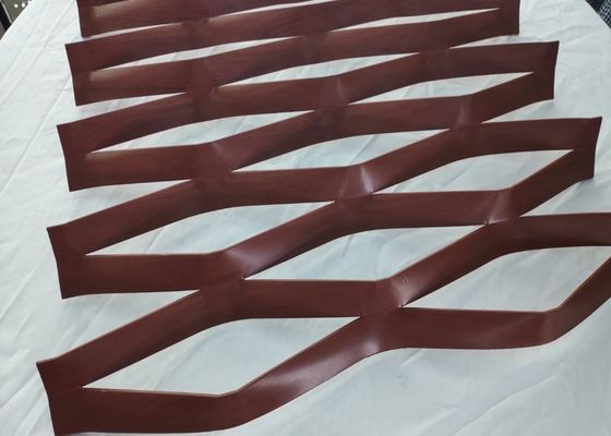 Akzonobel PVDF شبكة معدنية موسعة 5.5 مم 6.0 مم تكسية جدارية واجهات مهواة