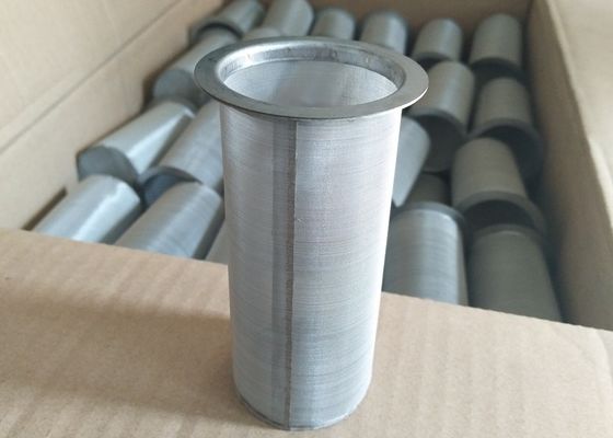 اسطوانة عادي حك SS مرشح شبكة 5 ميكرون شبكة الفولاذ المقاوم للصدأ مرشح