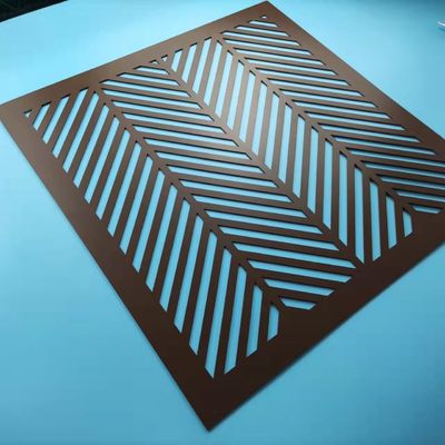 2.0mm سمك مثقب شبكة لوحات الليزر قطع واجهة الفولاذ المقاوم للصدأ الزخرفية